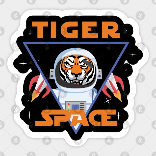 Tiger astronout Sticker by Montes
